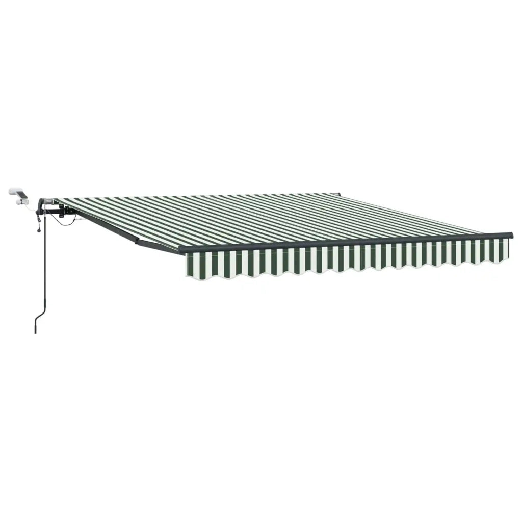 Tessuto per Tenda con Verde e Bianco 300 x 250 cm Poliestere 3330184