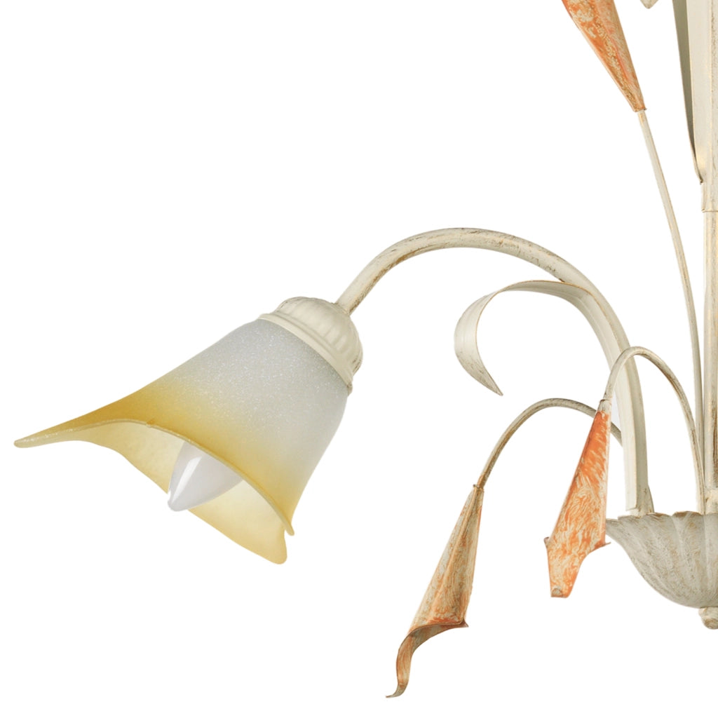 Lampadario 3 luci Lucrezia Avorio