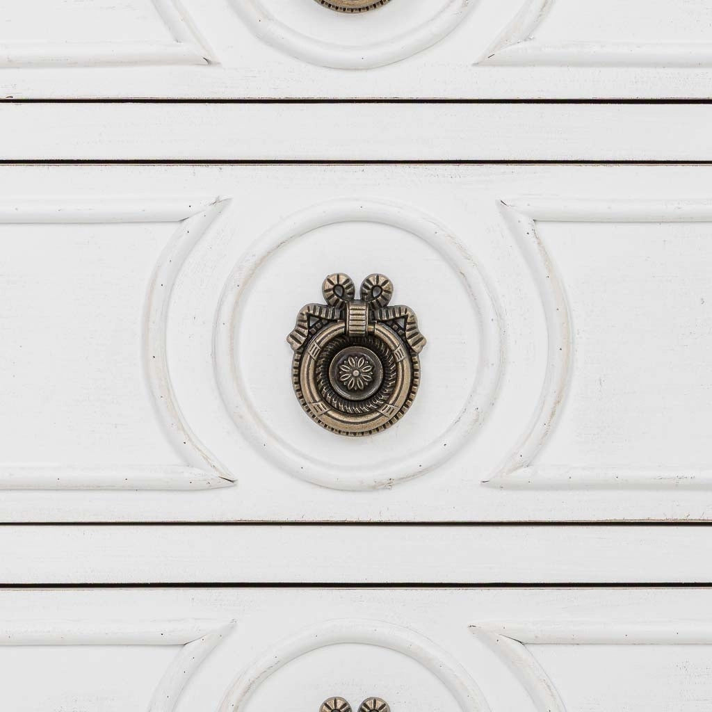 Comodino in legno bianco 46x32,5x67h cm