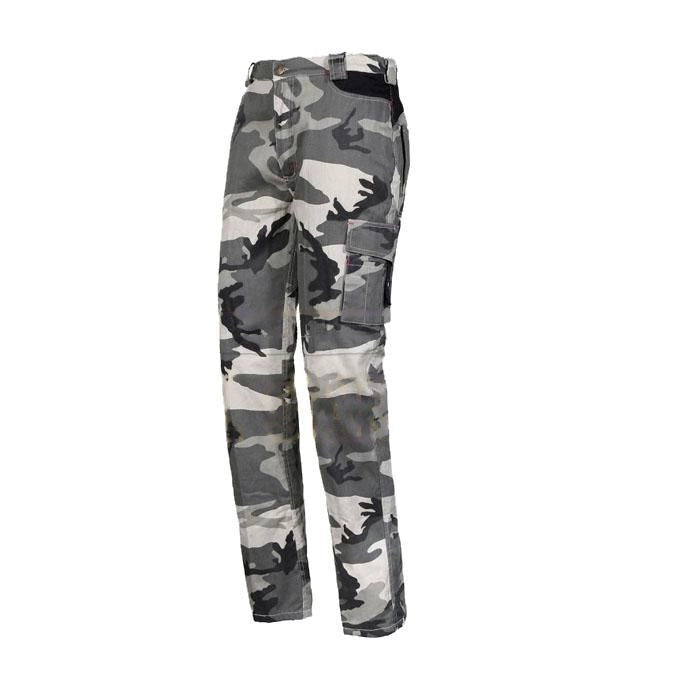 Issa Pantalone Cotone Grigio S Mimetico