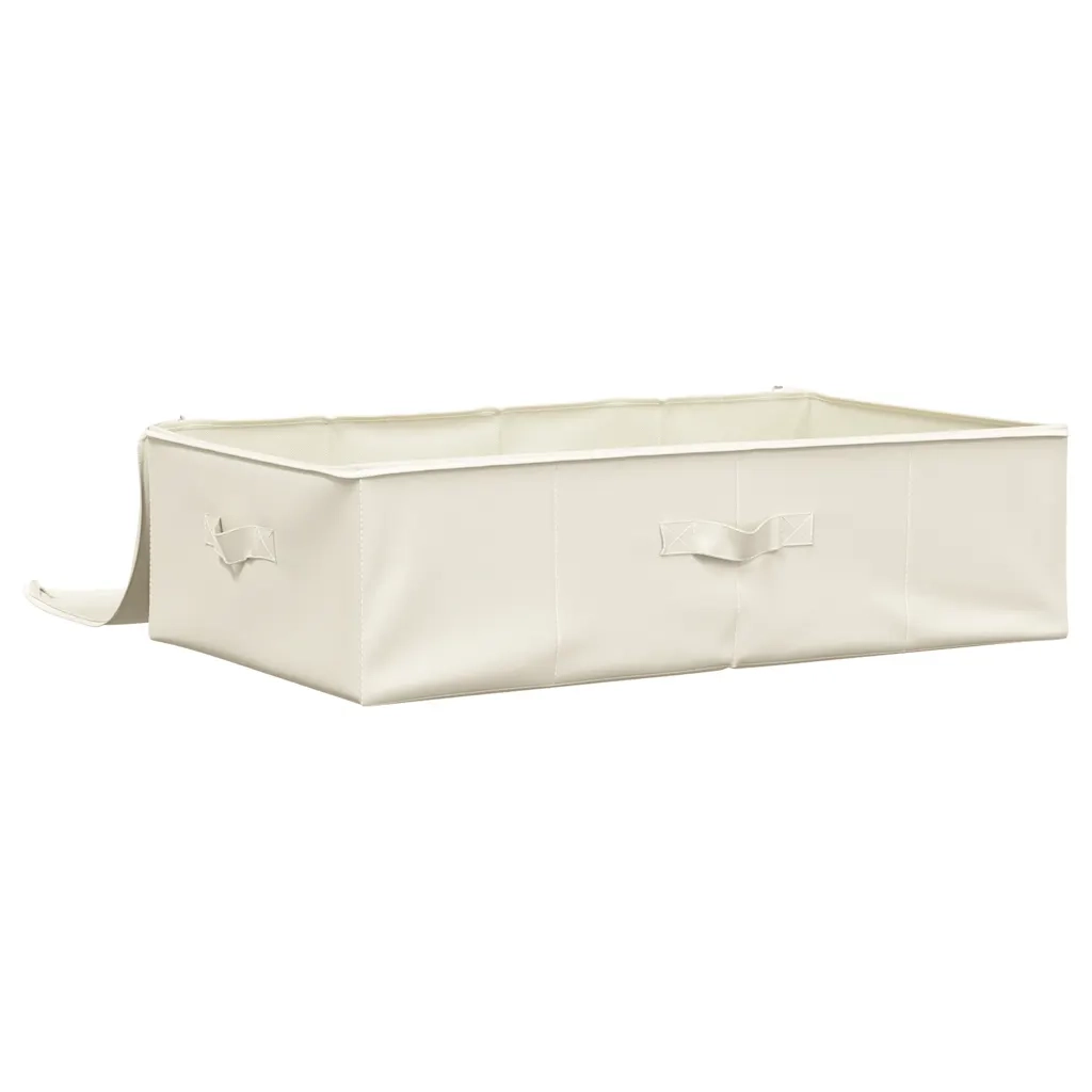 Scatola Portaoggetti in Tessuto 70x40x18 cm Crema 332907