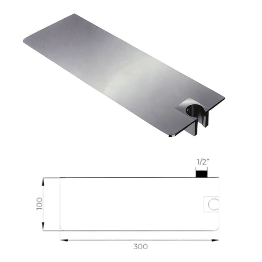 Presa acqua con mensola attacco a destra