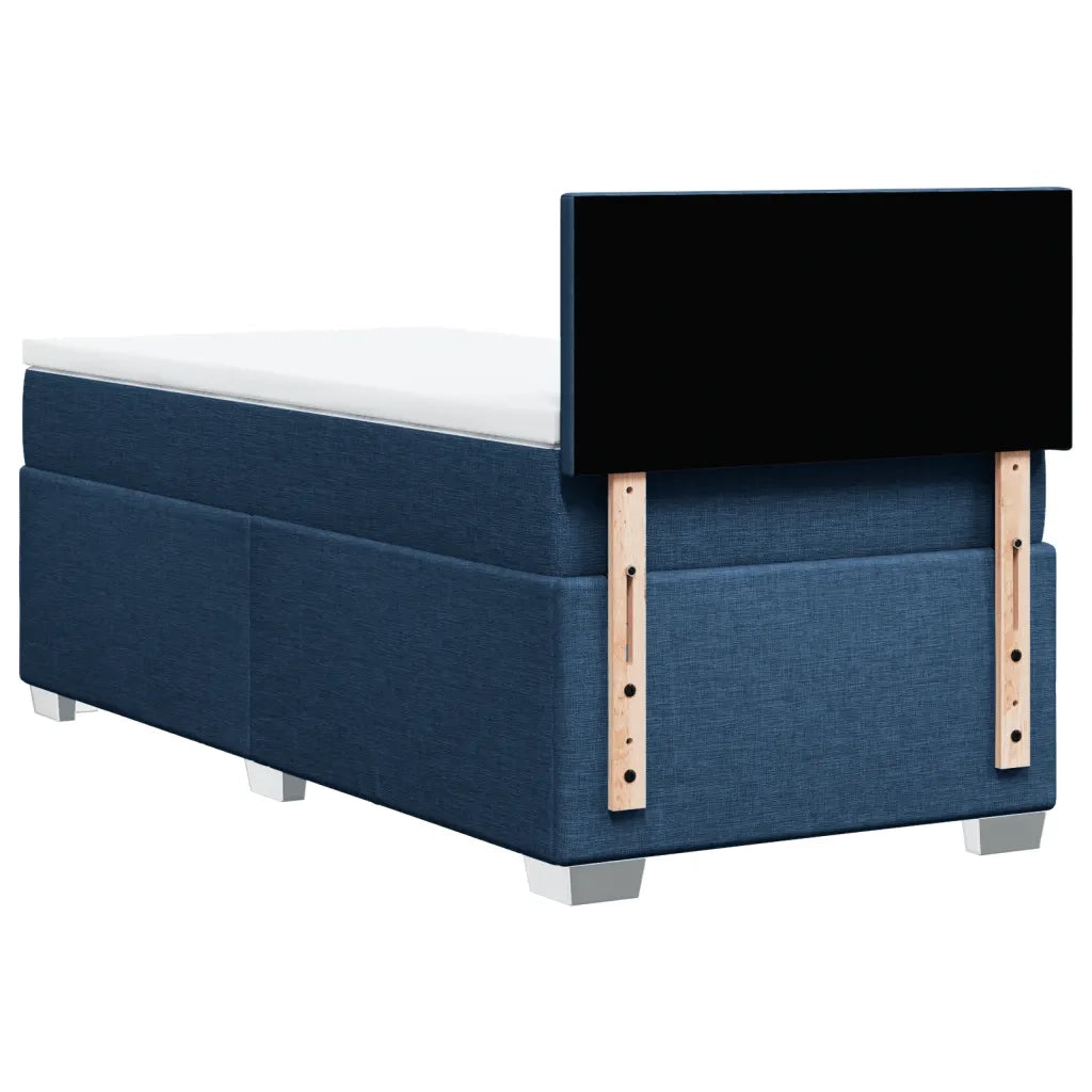 vidaXL Giroletto a Molle con Materasso Blu 80x200 cm inTessuto