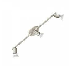 FARETTO BUZZ LED 3 LUCI X 2,5 IN NICKEL - EGLO 92597