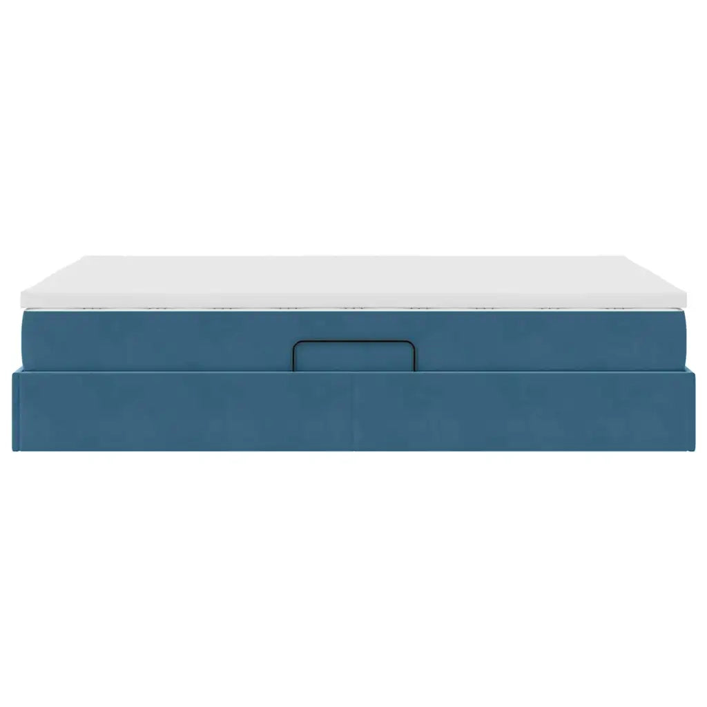 Letto con contenitore e materasso Blu Scuro 120 x 200 cm 3370297