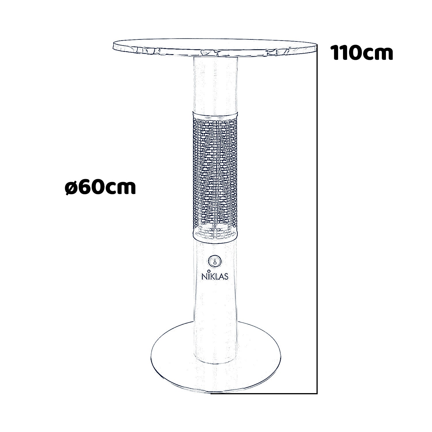 Termopatio Niklas Totem - Stufa A Gas Da Esterno 13Kw