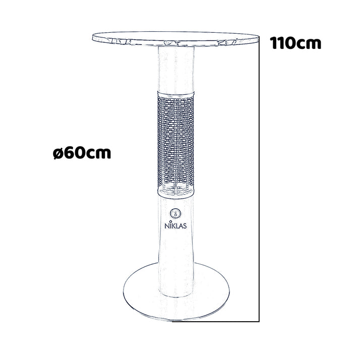 Termopatio Niklas Totem - Stufa A Gas Da Esterno 13Kw