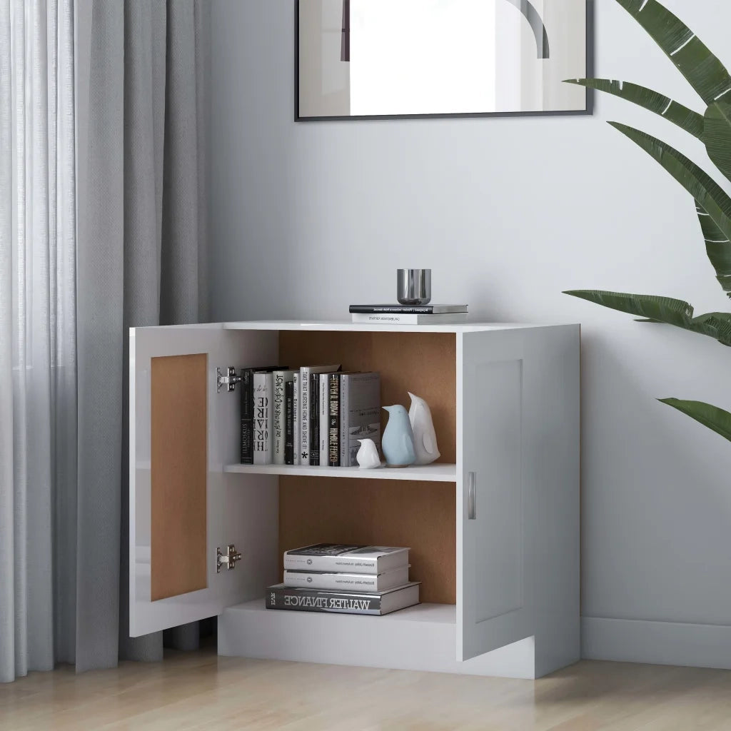 Libreria Bianco Lucido 82,5x30,5x80 cm in Legno Multistratocod mxl 102705