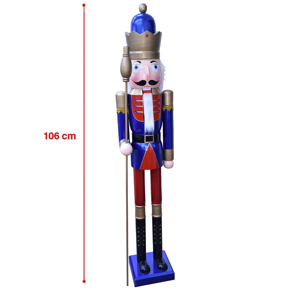 Soldato Schiaccianoci di Natale in Legno Altezza 106 cm Decorazioni Natalizie