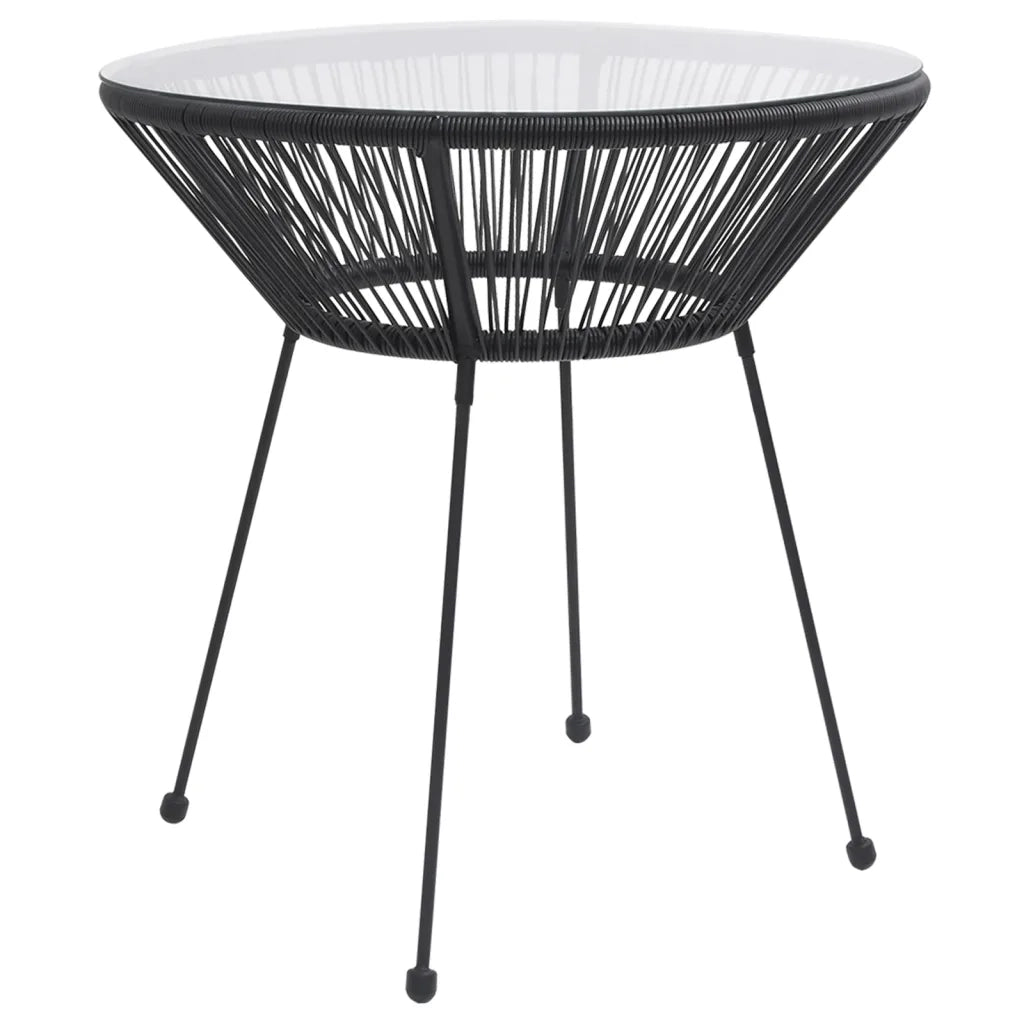 Set da Pranzo per Giardino 5 pz Nero cod mxl 35746