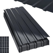 Pannelli Dak in Forma di Trapezzo 115×45 cm - Metallo Verniciato - Resistente all'Umidità e Antiruggine - 6 m² - Antracite