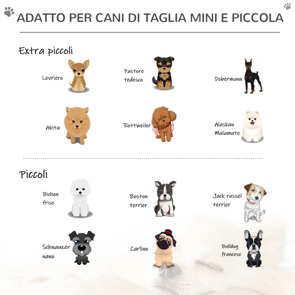 EasyComfort Scaletta per Cani Materassino 2 in 1 in PU e Gommapiuma 45x39x20cm Grigio