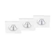 Faretti da Incasso Led Interno Soffitto Quadrato Cromo 8,5 3 Pz Zagros GD Trio