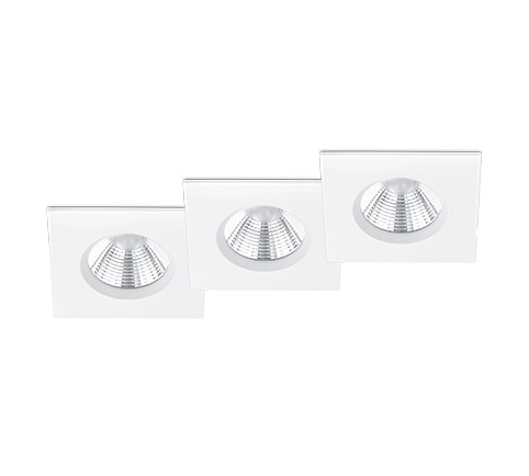 Faretti da Incasso Led Interno Soffitto Quadrato Cromo 8,5 3 Pz Zagros GD Trio