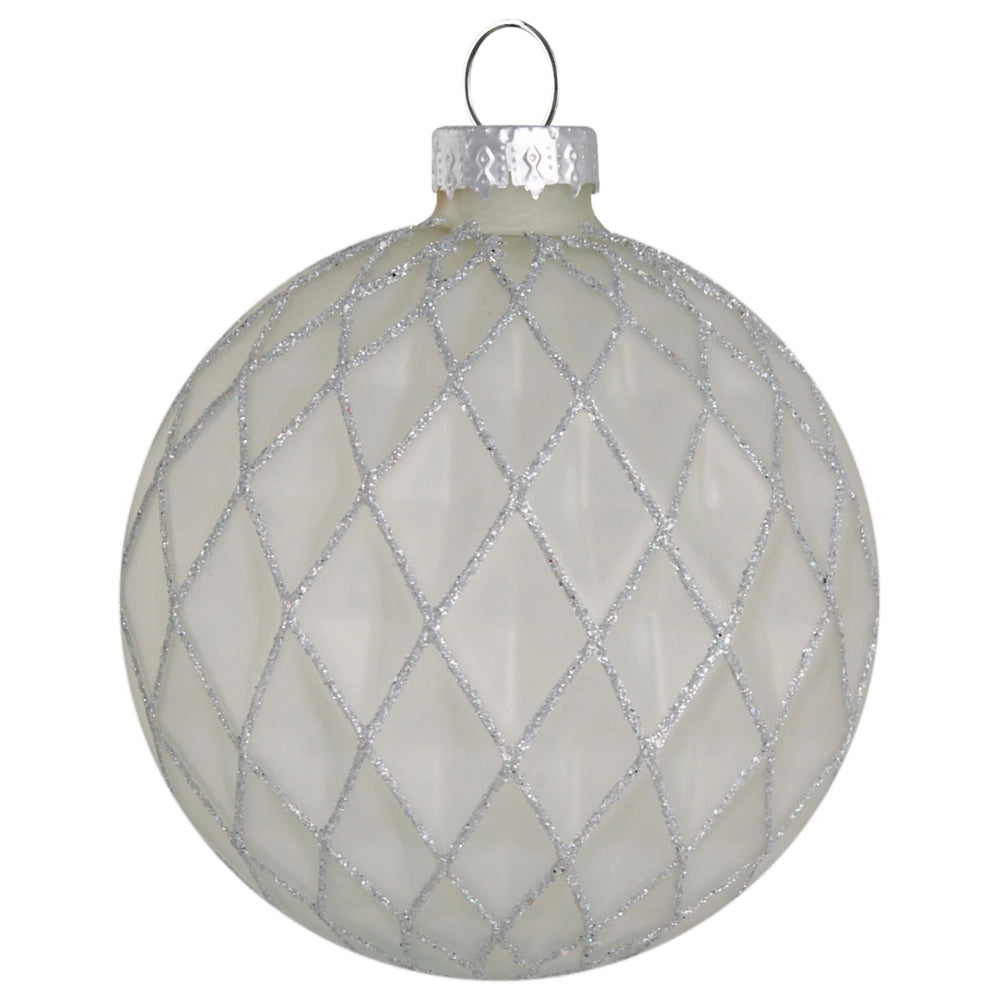 Set di 35 palline di Natale in vetro grigio da appendere all'albero di Natale in stile in stile tradizionale glamour