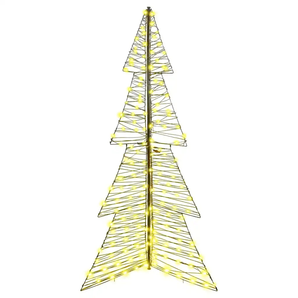 Albero di Natale con 240 LED Bianco caldo 180 cm Rattan