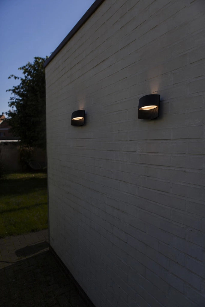 Applique LED esterna LOTUS nera IP54 8,5W Lutec