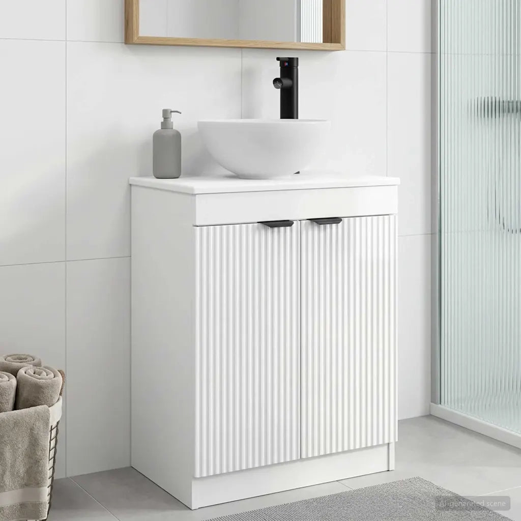 Mobile da bagno con lavabo Bianco Lucido 54 x 35 x 83 cm