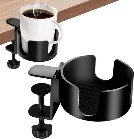 Houder per tavolo con clip per bicchieri, universale per bottiglia, tazza di caffè e bicchiere d'acqua - diametro 95 cm, capacità massima 5 kg