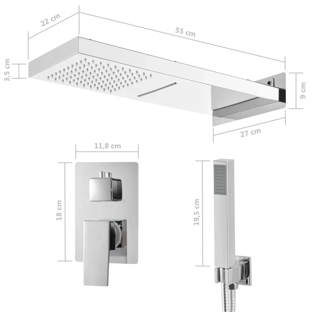 Sistema Doccia in Acciaio Inossidabile 201 Argento CFW8341362