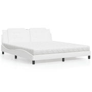 Letto con Materasso Zadar Bianco 180x200 cm in Similpelle 3208881