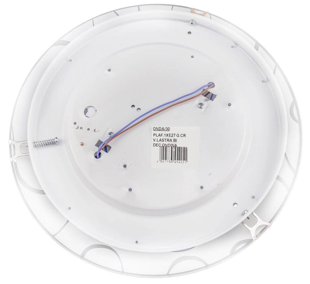 ONDA LAMPADA PLAFONIERA 1 LAMPADINA E27 30 CM ONDINA