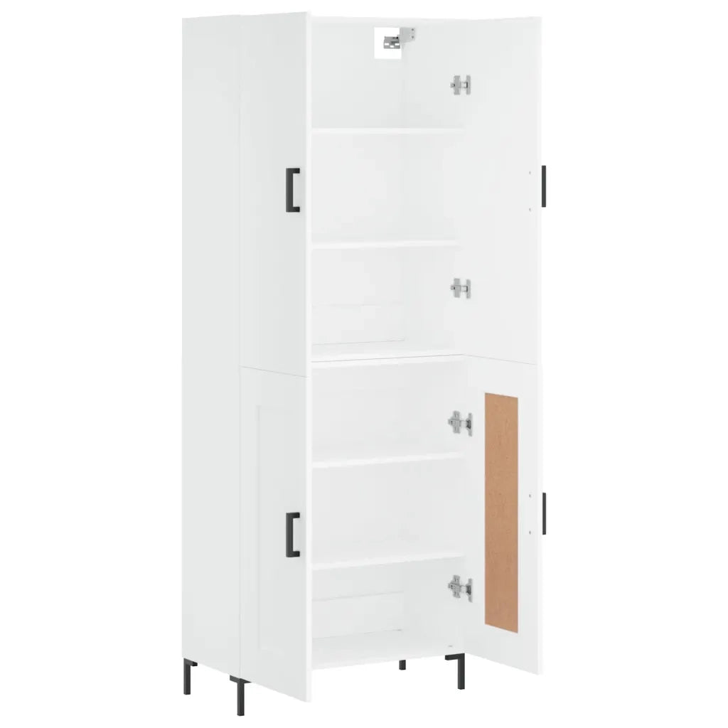 Credenza Bianca 69,5x34x180 cm in Legno Multistrato 3195787