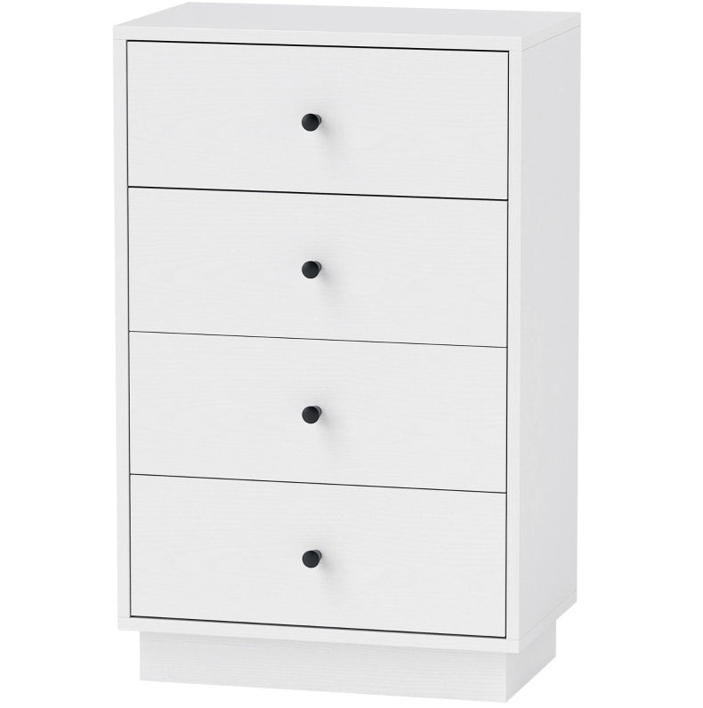 Cassettiera moderna con 4 cassetti 47 x 29 x 75 cm bianca