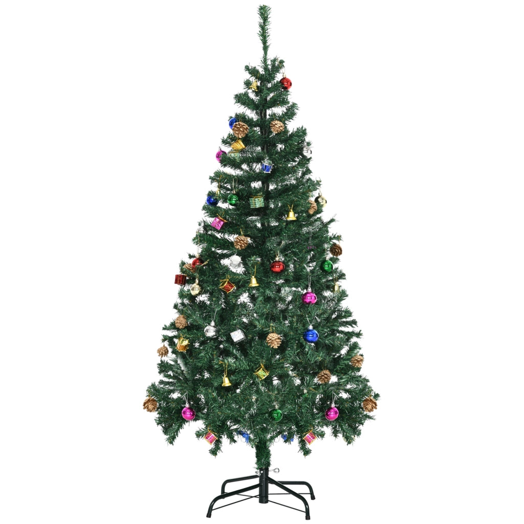 Albero di Natale Artificiale ¨C zephmum ¨C Verde 150 cm con 420 rami e pigne