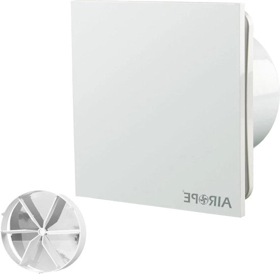 Ventilatore per bagno 100mm - aspiratore con valvola di ritorno - basso consumo energetico - adatto per bagno cucina ufficio toilette - silenzioso