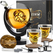Decantatore di Whisky in Cristallo con Piatto per Servire e Tastiera in Cristallo - 900 ml