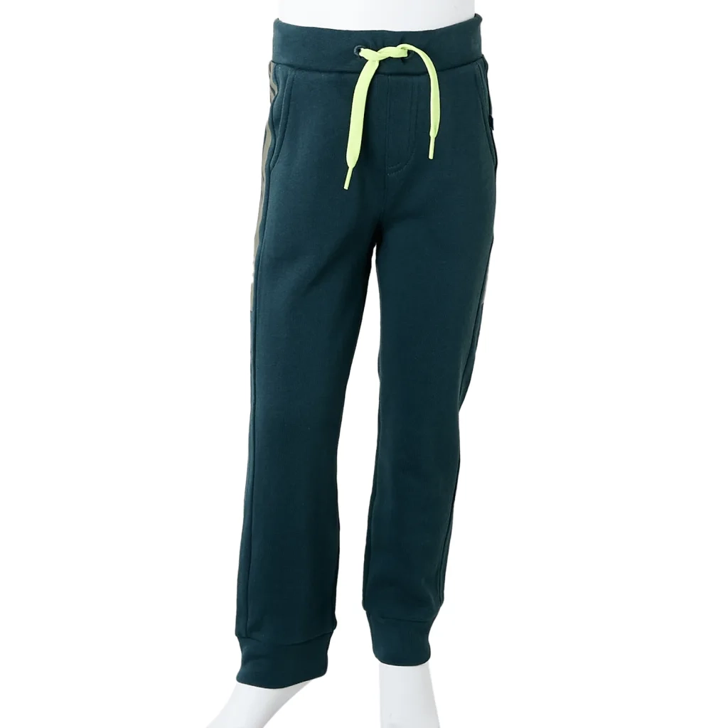 Pantaloni Tuta per Bambini con Coulisse Verde Muschio 128 13422