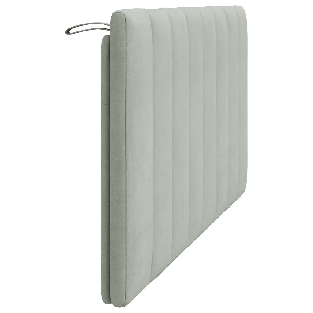 Cuscino Testiera Hanko Grigio Chiaro 152 cm in Velluto 374695