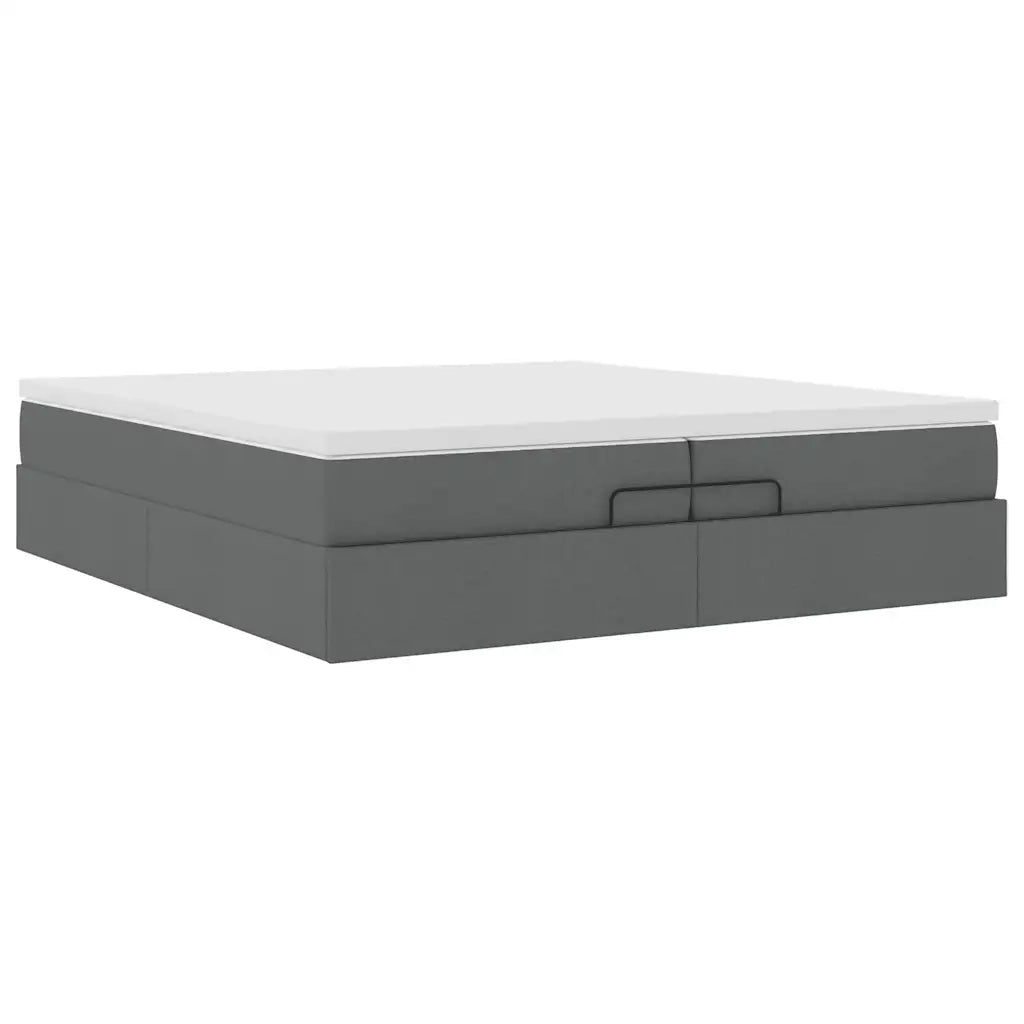 Struttura Letto Pouf con Materassi 200x200 cm in Tessuto 3311135