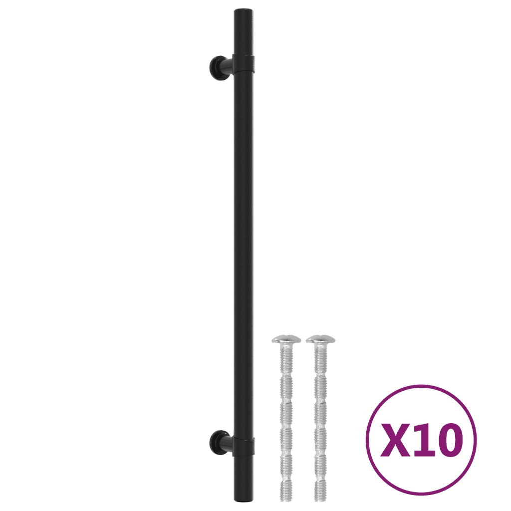 Maniglie per Mobili 10 pz Nere 224 mm in Acciaio Inox CFW5307687