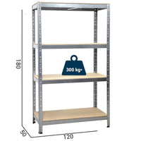 SCAFF.LEGNO/METALLO 4 RIPIANI