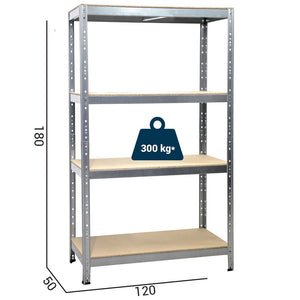 SCAFF.LEGNO/METALLO 4 RIPIANI