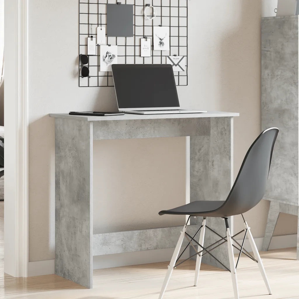 Scrivania Grigio Cemento 80x40x75 cm in Legno Multistrato 860457