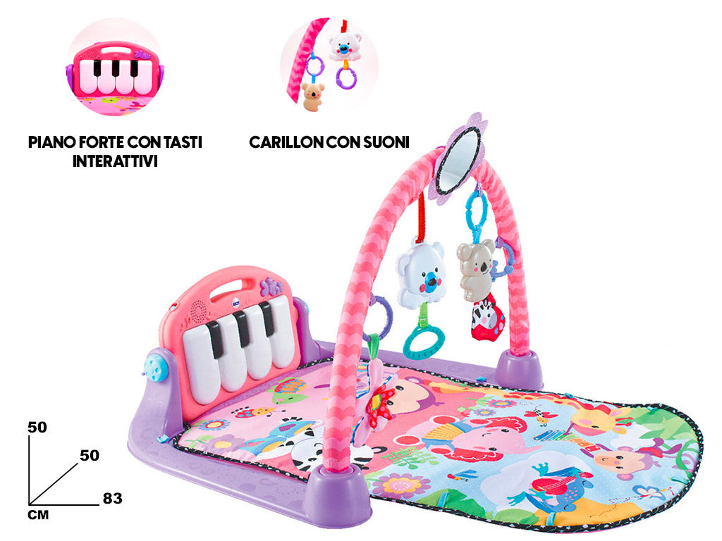 Palestrina con piano e musica per Bambina 50x50x83 cm in Poliestere Baby Piano Girl