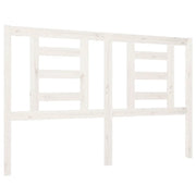 Testiera | Testata per Letto Bianca 146x4x100cm in Legno Massello di Pino