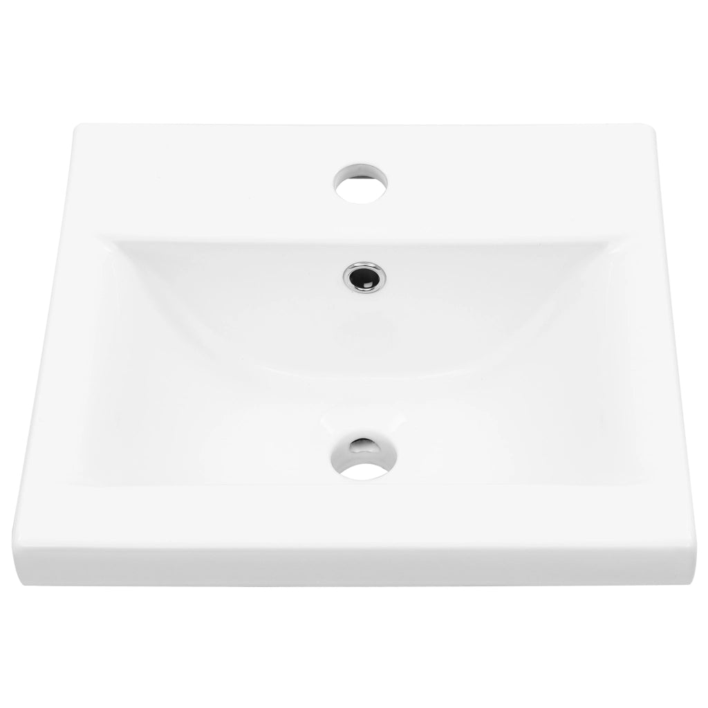 Mobile con Lavabo Integrato in Rovere Nero in Legno Compatto