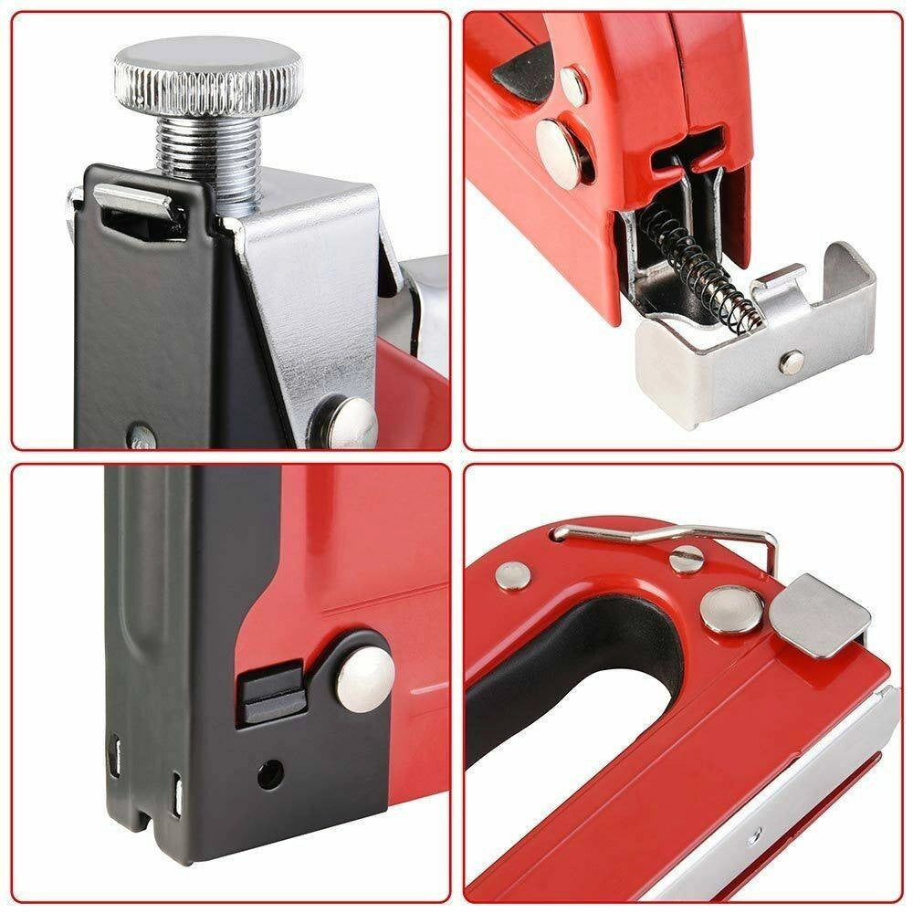 Trade Shop - Graffettatrice Chiodatrice Manuale Sparapunti Sparachiodi Spillatrice Acciaio -