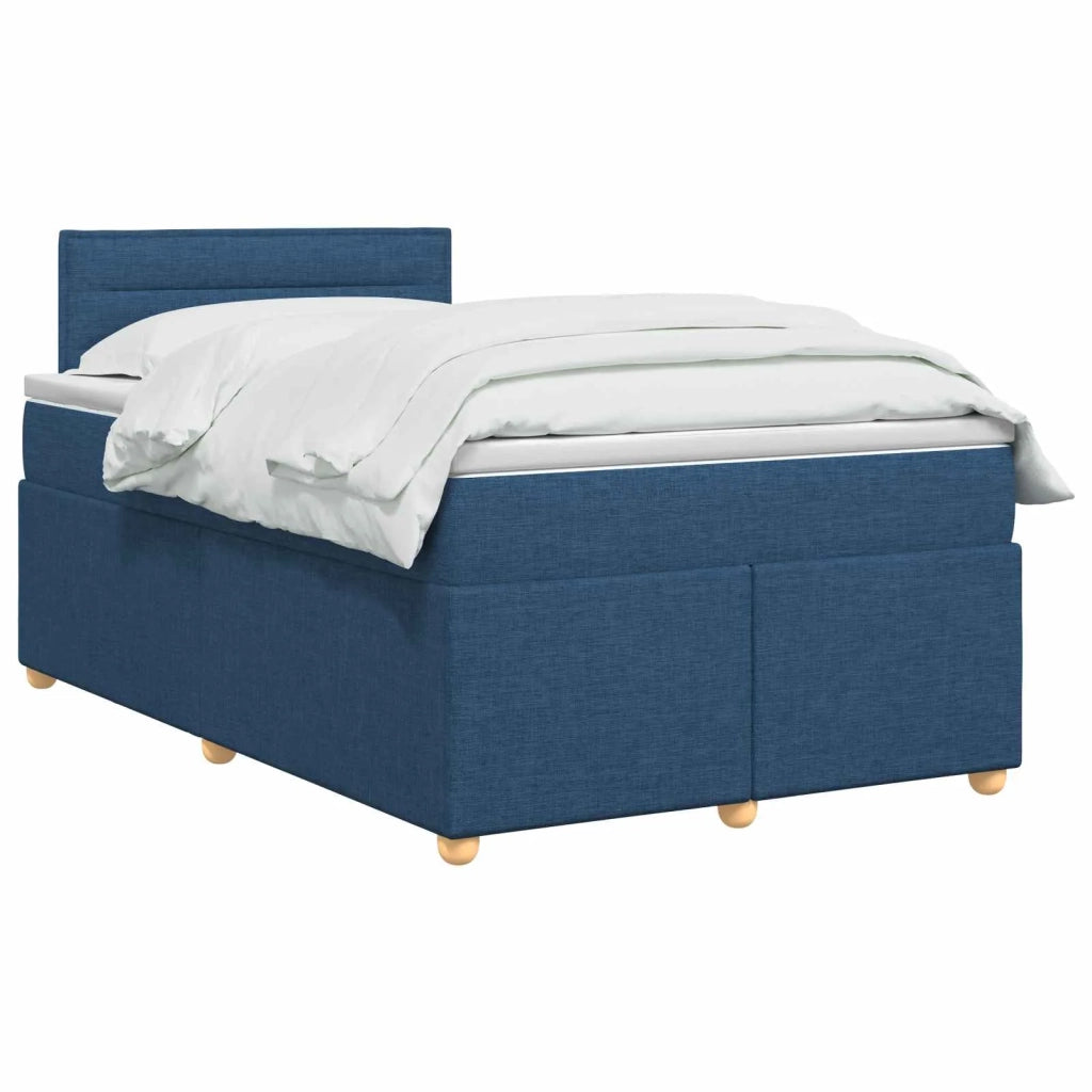Letto box spring con materasso Blu 120 x 200 cm Tessuto 3450929