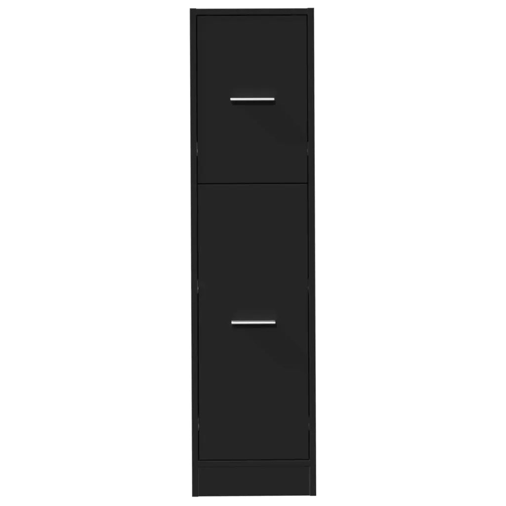 Armadietto da Farmacia Nero 30x41x118 cm in Truciolato 855161