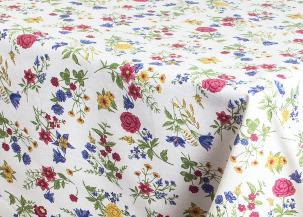 Tovaglia Cucina Copritavolo 100% Cotone Made Italy Disegno Floreale Mazzolino - 140x140 - Mazzolino