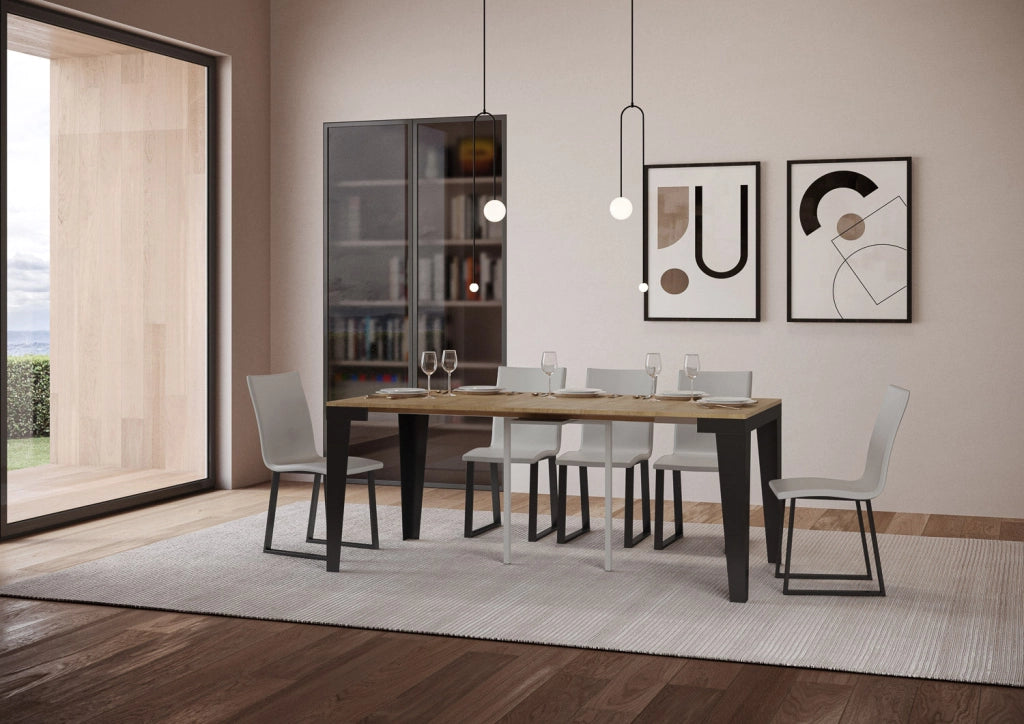 Consolle Allungabile 90-196x40x77 cm in Nobilitato Marrone