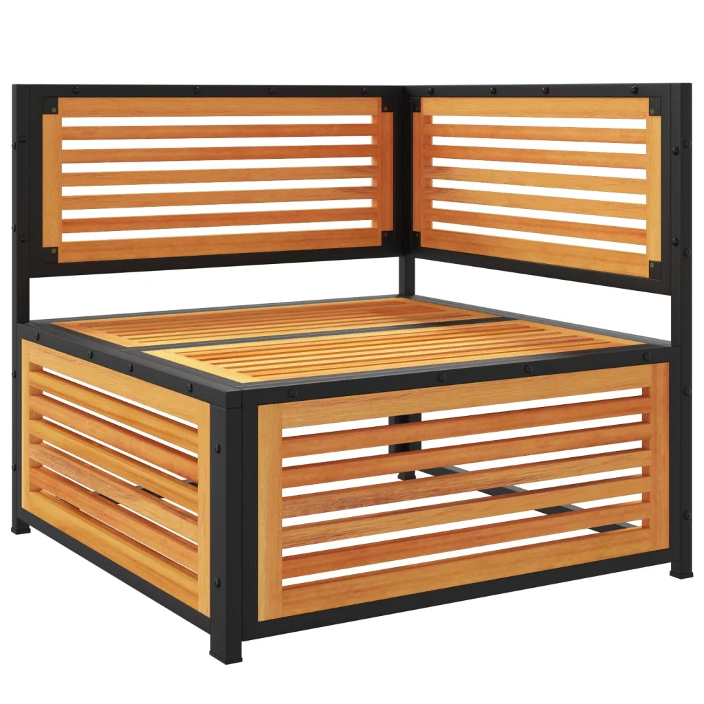 Divano Angolare Giardino con Cuscini-Sofa da Giardino-Divanetto da esterno Legno Massello di Acacia 773503