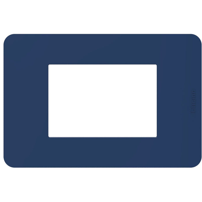 Placca Bticino MatixGO Tones 3 moduli blue JA4803TB