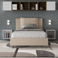 Letto 1 Piazza e Mezzo 120x210 cm Senza Rete Antea Tortora