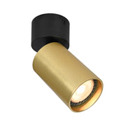 Spot soffitto Italux Nesto ottone/nero orientabile GU10 Ø5,5cm